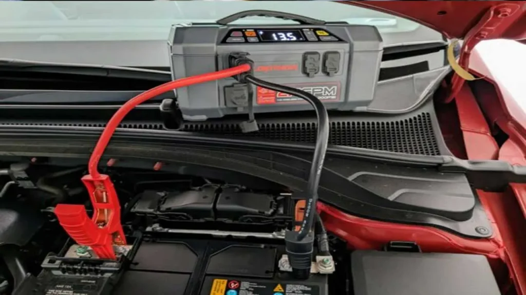 Jumpstarting by yourself with a portable jump starter Jumpstarting by yourself with a portable jump starter